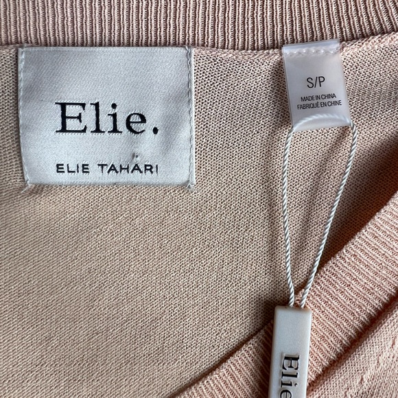 ELIE BY ELIE TAHARI NEW Grange Sherbet V-Neck Sweater NWT Size Small - Picture 7 of 8
